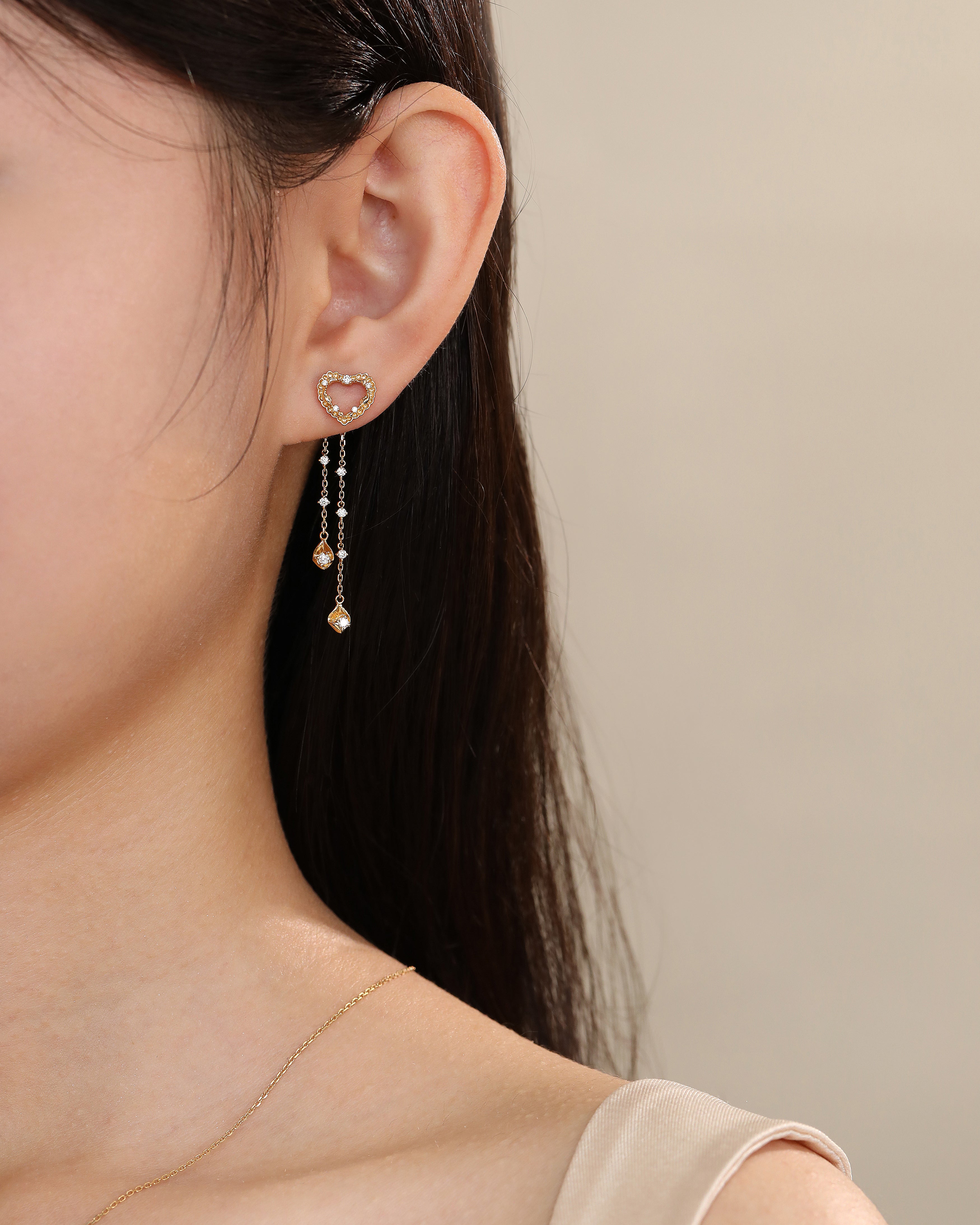 Heart in Bloom Convertible Drop Earrings