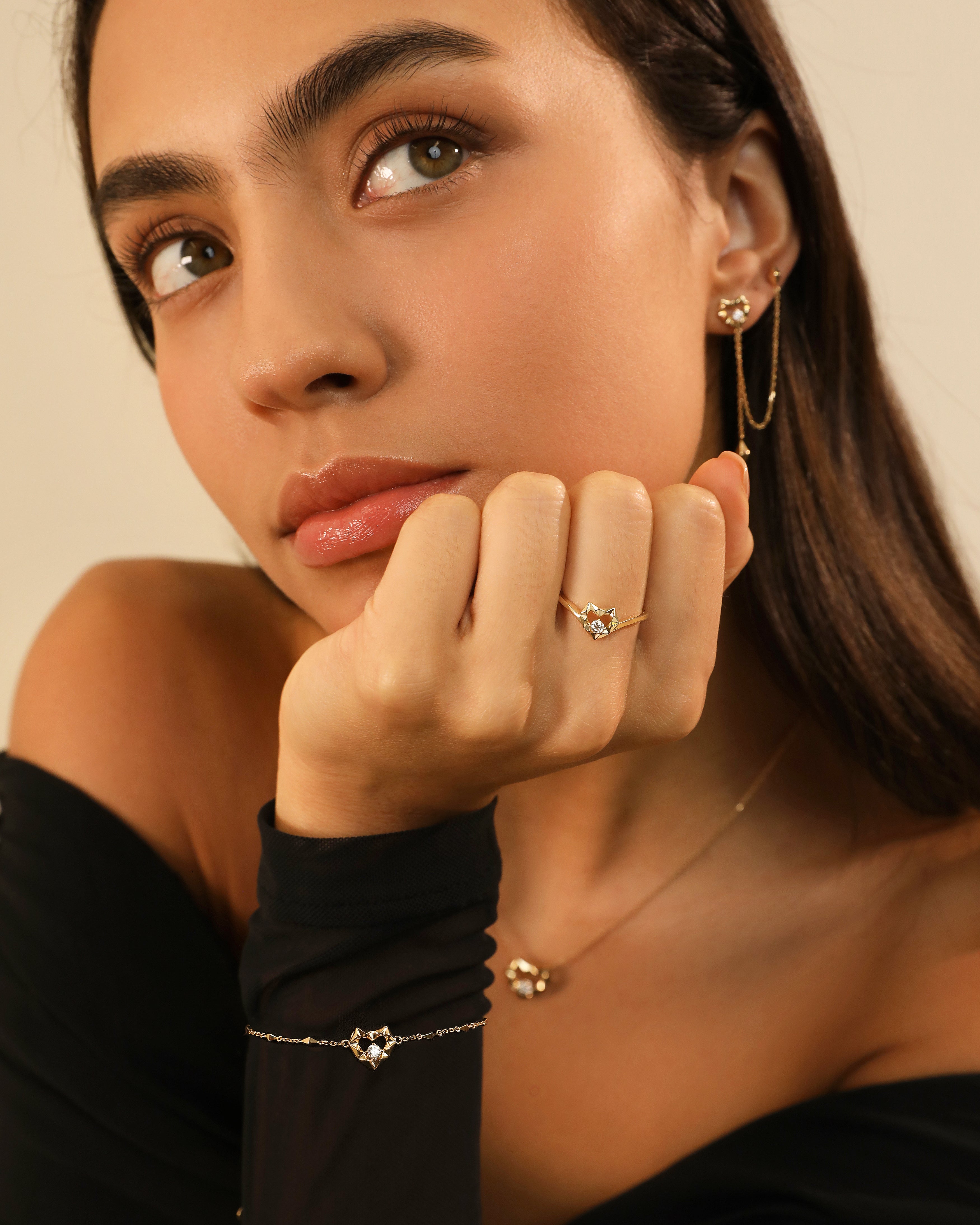 Fearless Heart Chain Earrings