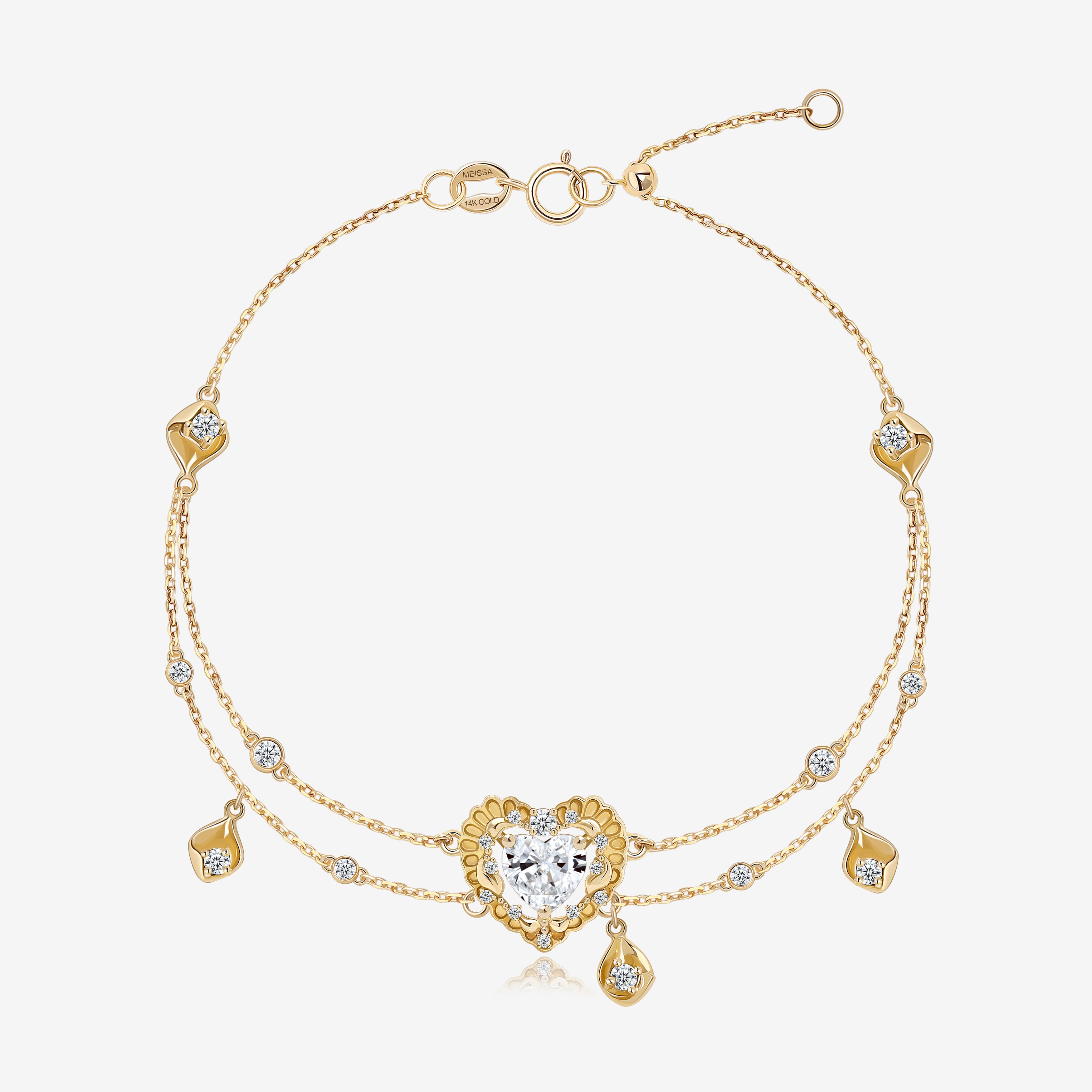 Heart in Bloom Double-Layer Bracelet