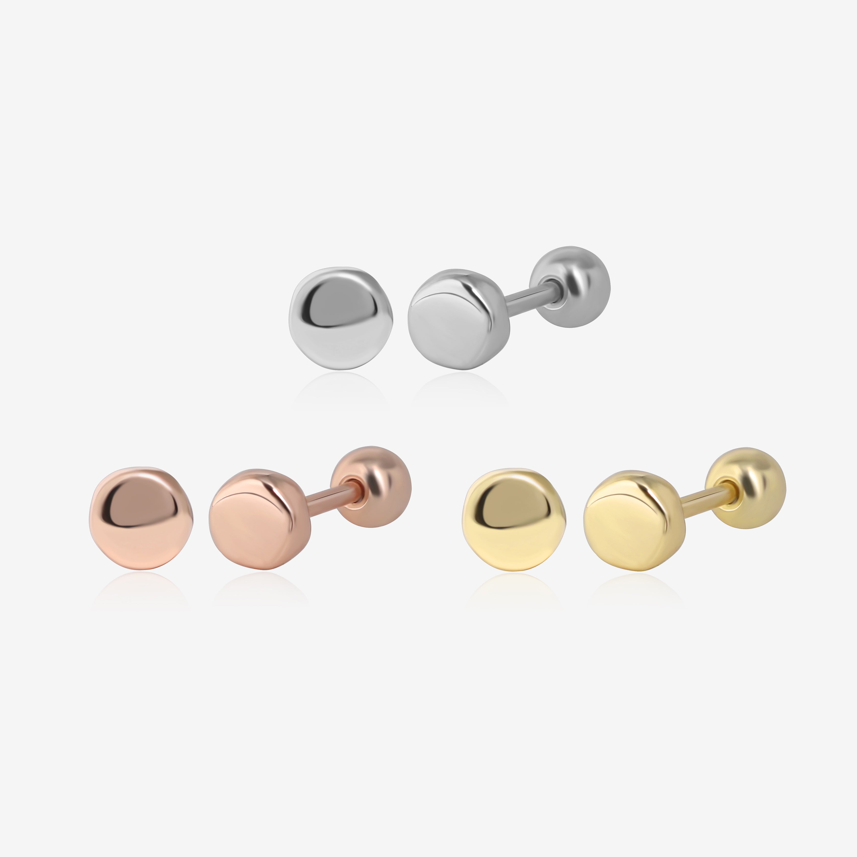 Flat Screw Back Earrings